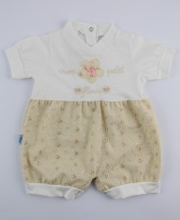 Picture baby footie straw wicker mon petit fleur. Colour creamy white, size 0-1 month