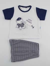 Picture baby footie jersey outfit the petit marinas. Colour white, size 1-3 months