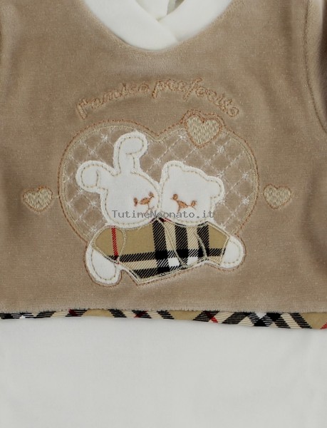 Picture baby chenille footie your favorite friend. Colour creamy white, size 3-6 months 3