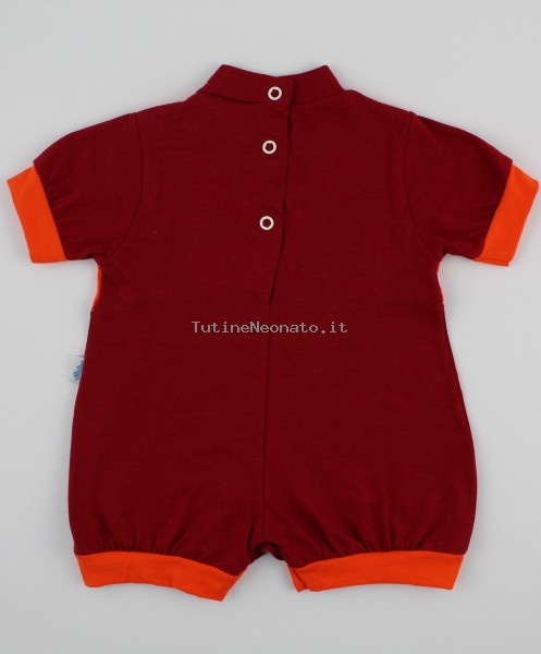 Picture baby footie straw wicker are of rome. Colour red, size 0-1 month 3