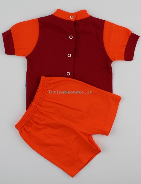Image baby footie outfit cotton fan rome. Colour red, size 1-3 months 3