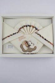 Picture accompanied cotton cradle sweet dreams. Colour creamy white, one size