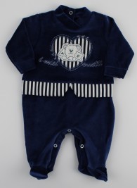 Picture baby chenille footie my bears. Colour blue, size 0-1 month