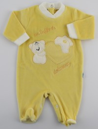 Picture baby chenille footie a dip of sweetness. Colour yellow, size 1-3 months