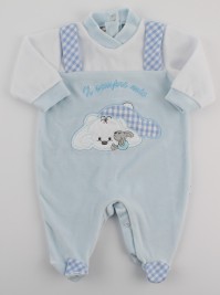 Picture baby chenille footie x always my. Colour light blue, size 6-9 months
