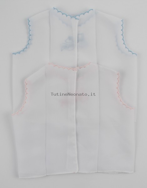 Newborn baby silk blouse picture. Colour light blue, one size 2