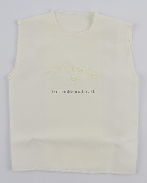 Newborn baby silk blouse picture. Colour creamy white, one size Creamy white One size