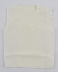 Newborn baby silk blouse picture. Colour creamy white, one size