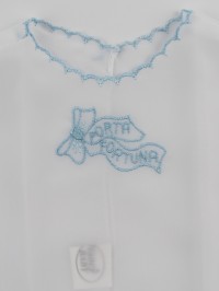 Newborn baby silk blouse picture. Colour light blue, one size