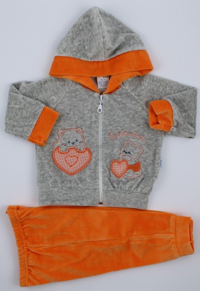 Picture tracksuit kitten hood here we are. Colour orange, size 1-3 months Orange Size 1-3 months