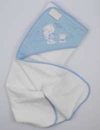 Picture accompanying baby bath bears family cotton. Colour light blue, one size