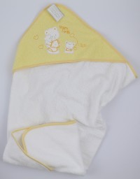 Picture accompanying baby bath bears family cotton. Colour yellow, one size