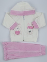 Picture Coverall Hooded Friends Bears. Colour pink, size 0-1 month