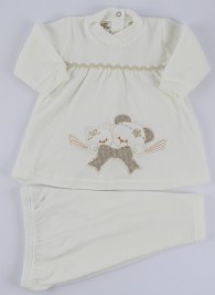 image baby footie outfit clinical chenille jib. Colour creamy white, size 3-6 months