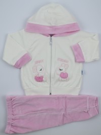 Picture friends jumpsuit hood. Colour pink, size 6-9 months