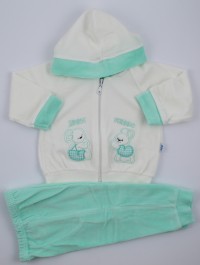 Picture friends jumpsuit hood. Colour green, size 6-9 months