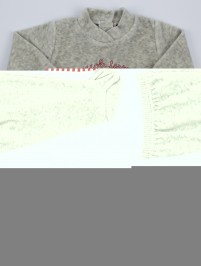 Picture baby footie chenille outfits small treasures. Colour grey, size 1-3 months