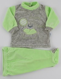 Baby footie outfit clinic chenille small baby.. Colour pistacchio green, size 0-1 month