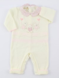 Mixed wool tuton image. Colour creamy white, size 0-1 month