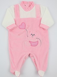 Picture baby chenille footie here I am. Colour pink, size 3-6 months