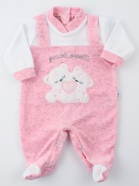Picture baby chenille footie small bears. Colour pink, size 6-9 months
