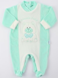 Picture baby footie chenille smallcolobeb. Colour green, size 1-3 months
