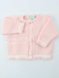Picture accompanied by a wool blended jacket. Colour pink, size 1-3 months