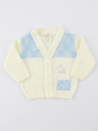 Picture accompanied jacket mixed wool topino. Colour creamy white, size 0-1 month