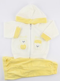 Picture Coverall Hooded Friends Bears. Colour yellow, size 3-6 months