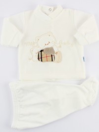 Picture baby footie outfit in chenille my baby. Colour creamy white, size 1-3 months
