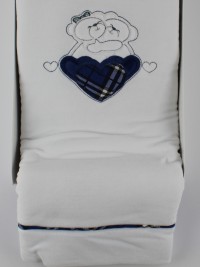 Image cover cradle in chenille tender embrace. Colour blue, one size