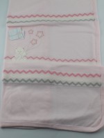 Image cover cradle in mixed baby bear wool with stars. Colour pink, one size