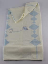 Image cover cradle in mixed wool bunny. Colour creamy white, one size