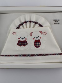 Image layette cotton cradle stars noel. Colour creamy white, one size