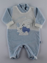 Picture baby footie in my little chenille. Colour light blue, size 3-6 months