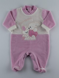 Picture baby footie in my little chenille. Colour pink, size 0-1 month