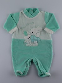 Picture baby footie in my little chenille. Colour green, size 1-3 months