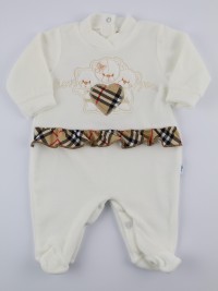 Picture baby chenille footie love you. Colour creamy white, size 3-6 months