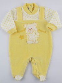 Picture baby footie chenille my star friend. Colour yellow, size 0-1 month