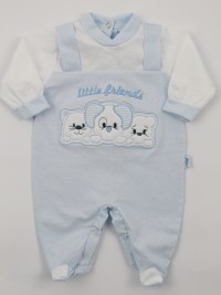 Image baby footie jersey small friends. Colour light blue, size 3-6 months