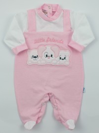 Image baby footie jersey small friends. Colour pink, size 3-6 months