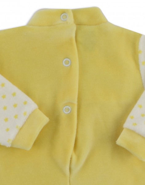 Image baby footie chenille star star. Colour yellow, size 1-3 months 3