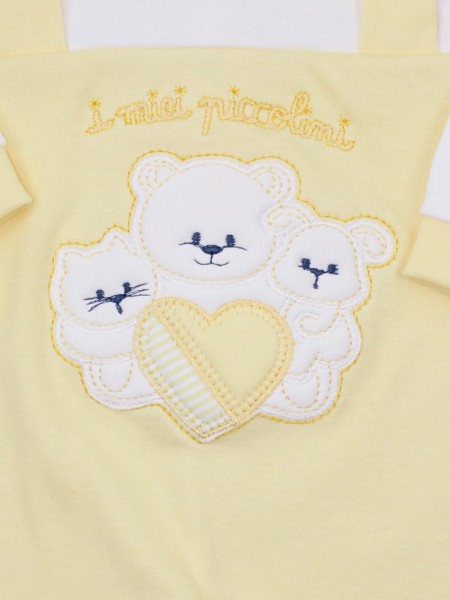 cotton baby footie interlock my babies. Colour yellow, size 3-6 months 2