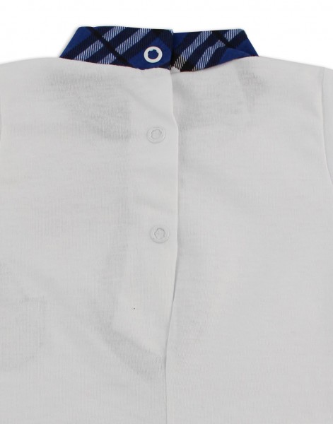 Image baby footie romper my love my heart. Colour blue, size 6-9 months 2