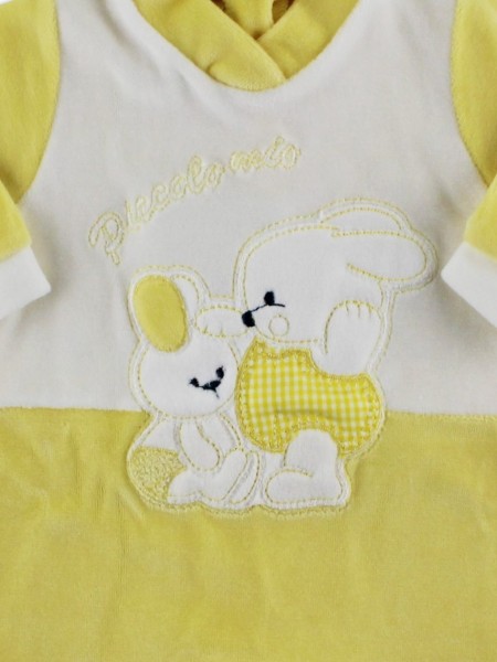 baby footie in my little chenille. Colour yellow, size 0-1 month 2
