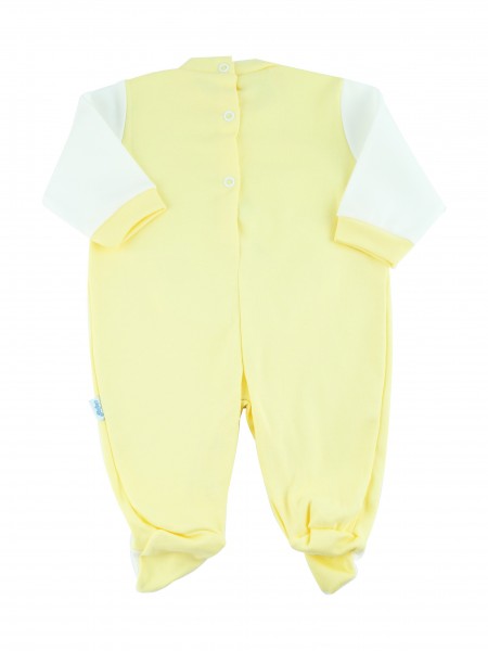 cotton baby footie interlock my babies. Colour yellow, size 3-6 months 3