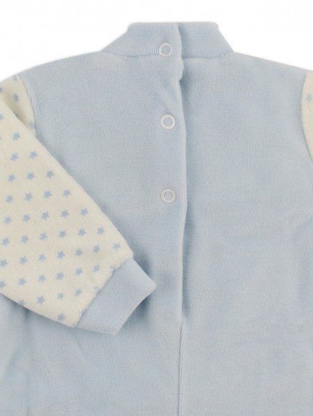 Picture baby footie chenille my star friend. Colour light blue, size 0-1 month 3