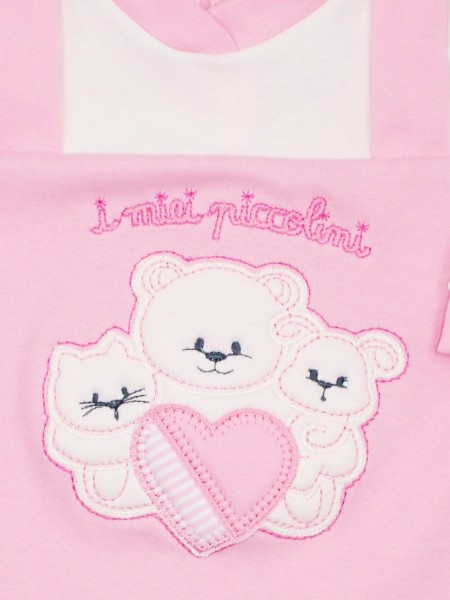 cotton baby footie interlock my babies. Colour pink, size 3-6 months 2