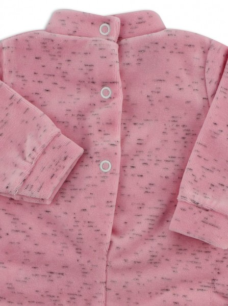 Image baby footie chenille life smile. Colour pink, size 0-1 month 3