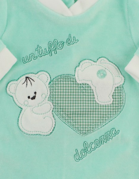 Picture baby chenille footie a dip of sweetness. Colour green, size 0-1 month 2